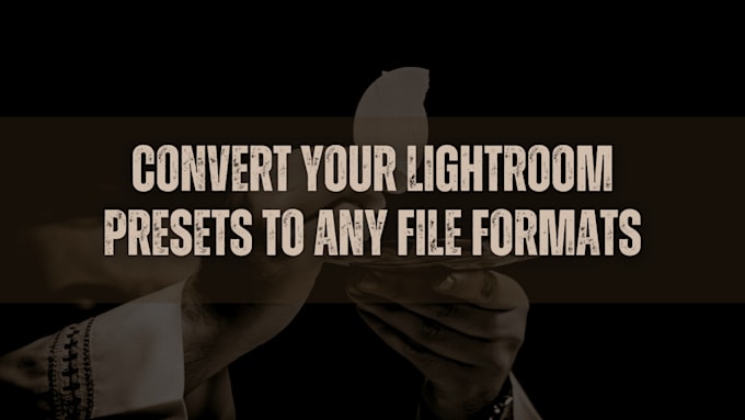 Gig Preview - Convert your lightroom presets to any file formats