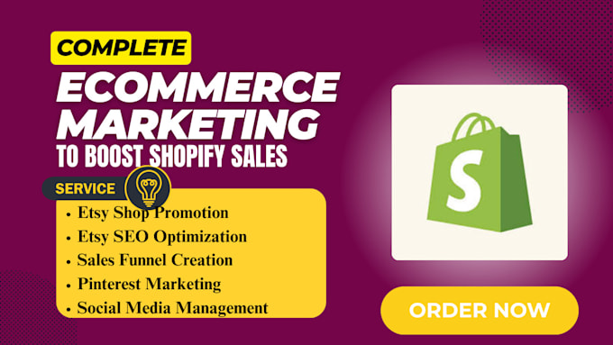 Gig Preview - Do complete shopify store marketing and promotion dropshipping ads to get sales