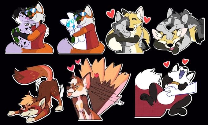 Gig Preview - Draw nsfw furry telegram sticker pack discord animated GIF crypto stickers emoji