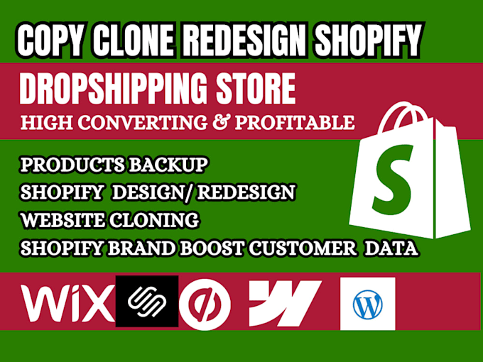 Bestseller - copy clone duplicate or design redesign shopify store