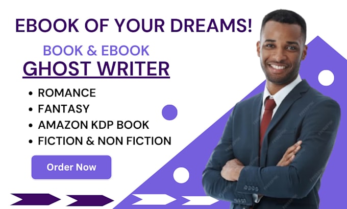 Gig Preview - Be your ebook ghostwriter, romance, kdp ebook writer, for non fiction book