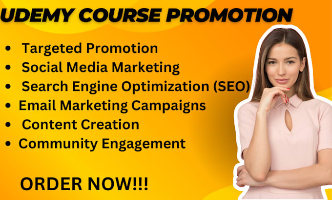 Gig Preview - Do udemy course promotion udemy online promotion udemy course marketing