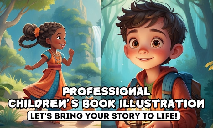 Gig Preview - Children story book illustration children book story illustration children KDP