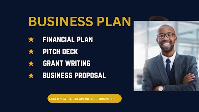 Gig Preview - Prepare investor ready business plan, financial plan, pitch deck and propsal