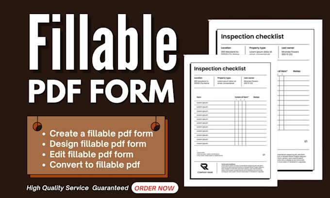 Gig Preview - Create or design fillable pdf form or convert to fillable pdf form