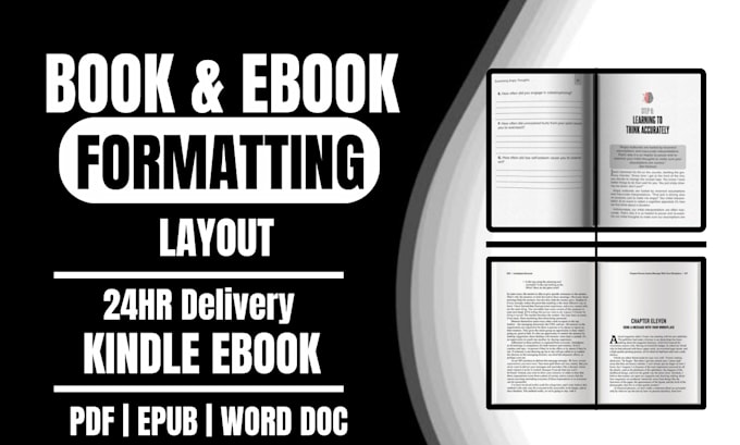 Gig Preview - Do book and ebook formatting and layout design for kdp success