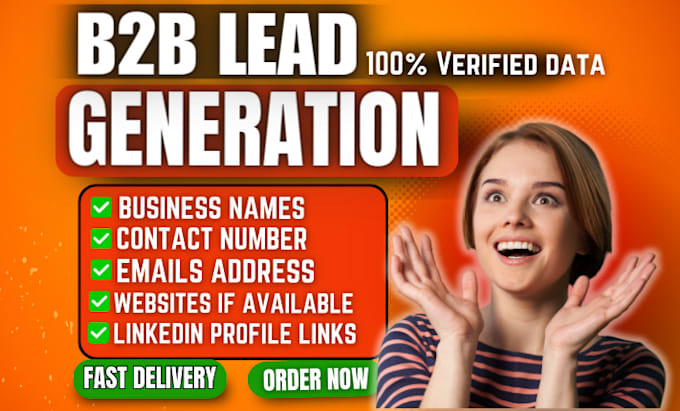 Gig Preview - Do b2b lead generation and GEO targeted lead prospecting and email list building