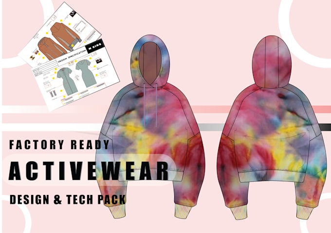 Gig Preview - Design factory ready activewear tech pack