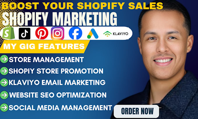 Gig Preview - Promote shopify sales boost shopify sales shopify marketing ecommerce marketing