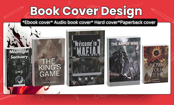 Gig Preview - Create stunning book covers like  print, ebook, fantasy, audio, and hard cover