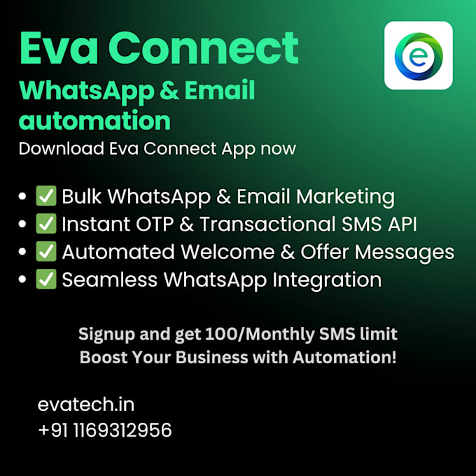 Bestseller - develop a whatsapp and email automation app like evaconnect