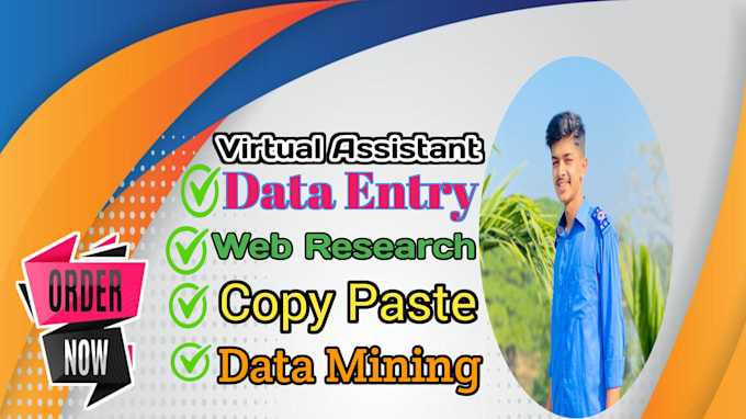 Gig Preview - Do virtual assistant web research, data entry, copy paste