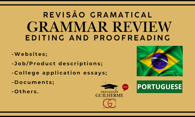 Gig Preview - Grammatically review your portuguese text