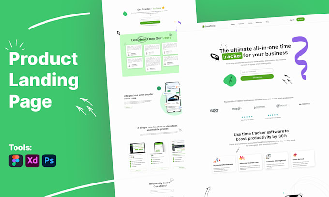 Gig Preview - Create a modern landing page or homepage design