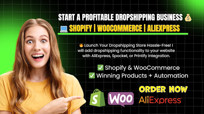 Gig Preview - Integrate dropshipping to your shopify or woocommerce store