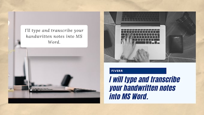 Gig Preview - Type and transcribe your handwritten notes into ms word