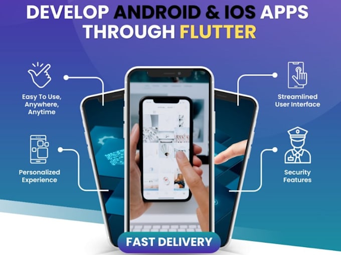 Bestseller - build custom IOS android mobile app in flutter,  flutter app, flutter developer