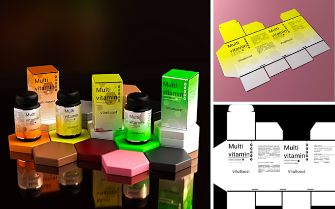 Gig Preview - Design product product packaging and realistic 3d mockup