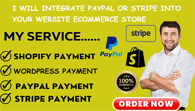 Gig Preview - Integrate paypal or stripe into your website ecommerce store