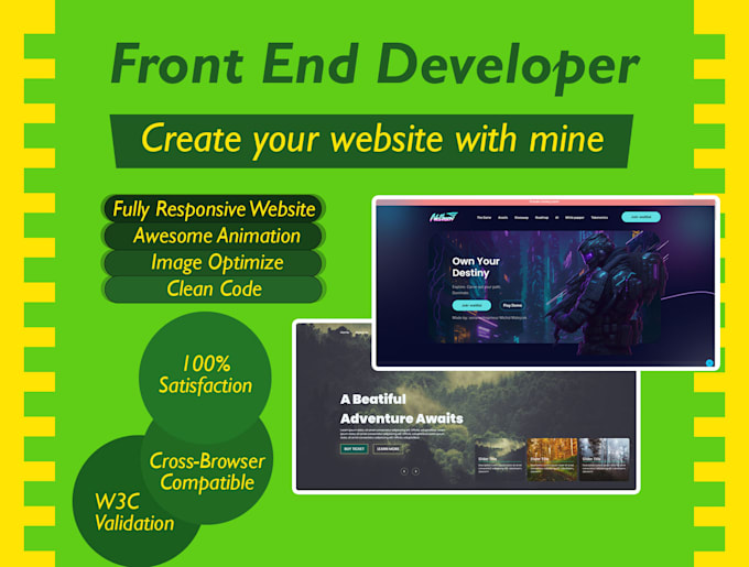 Gig Preview - Be your front end developer react next vue js developer