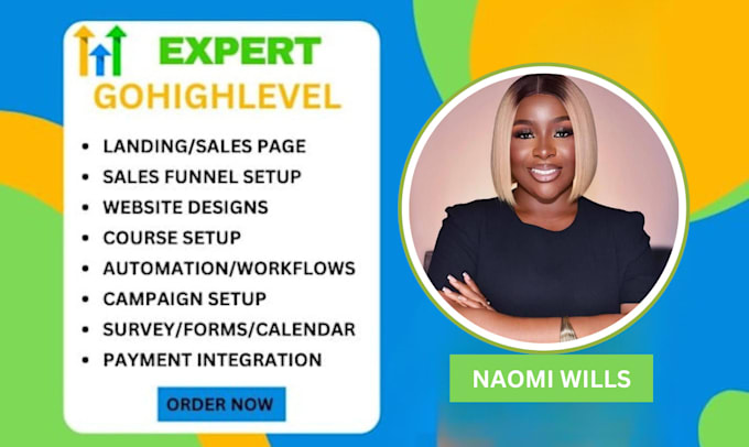 Gig Preview - Be your gohighlevel expert, sales funnels, websites, workflows