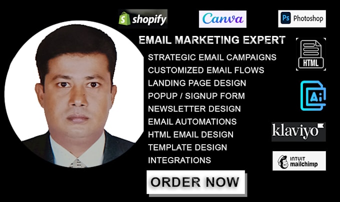 Bestseller - design mailchimp klaviyo email template email marketing campaign automation flow