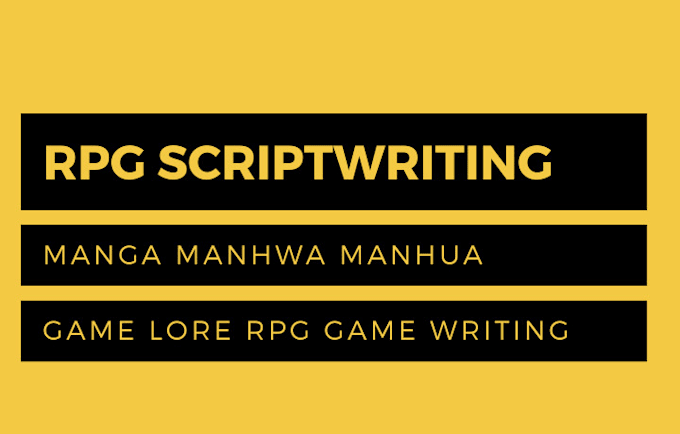 Gig Preview - Create or write a game quest lore word building mechanic for rpg