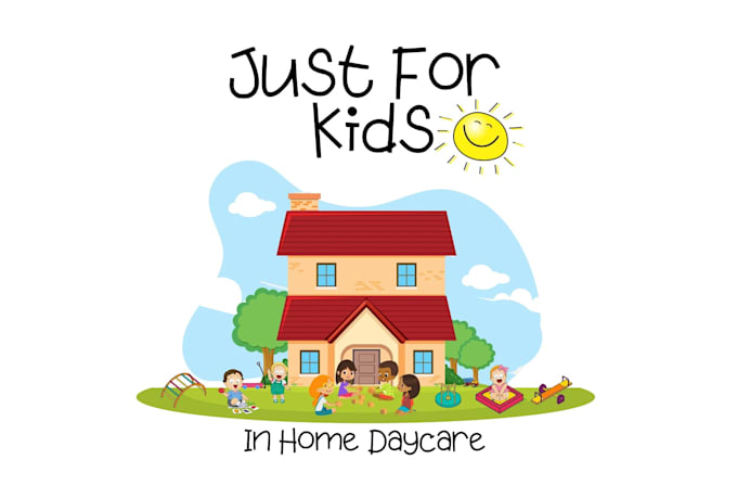 Gig Preview - Design childcare, daycare, kids and children logo with free source files