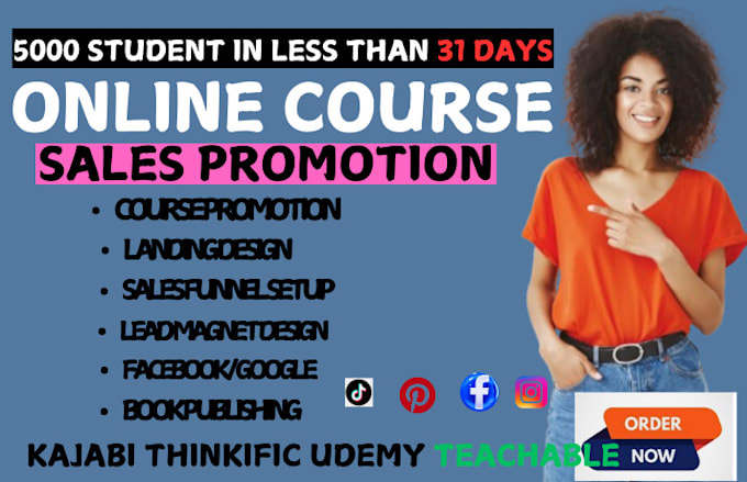 Gig Preview - Do online course,ebook promotion,course content, ebook online course promotion