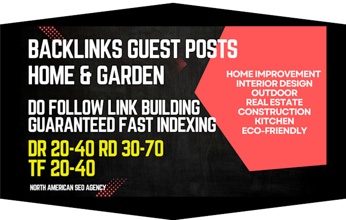 Gig Preview - Guest post backlinks home house housing garden USA UK canada australia