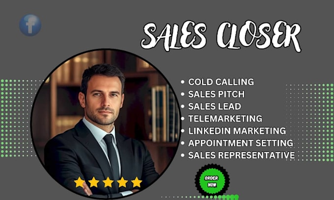 Gig Preview - Sales closer b2b linkedin lead generation sale representative sales expert agent