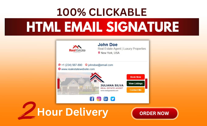 Gig Preview - Create a clickable signature, HTML email signature, gmail, and outlook signature