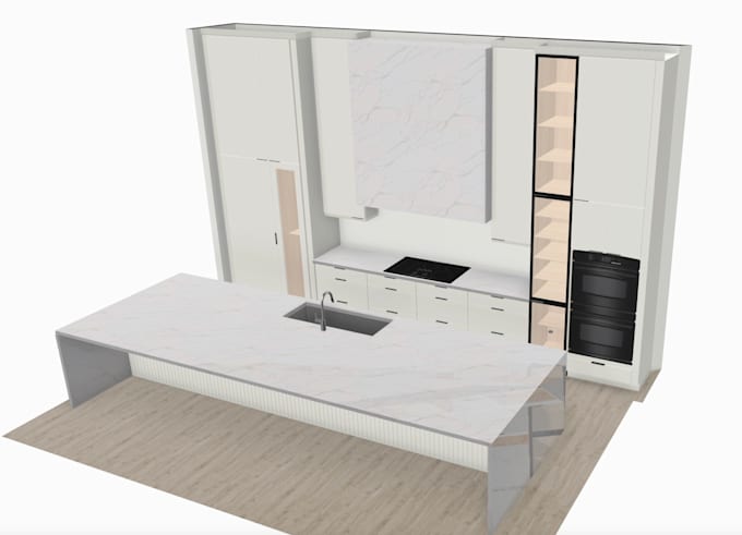 Bestseller - design custom cabinet layouts with high quality renderings