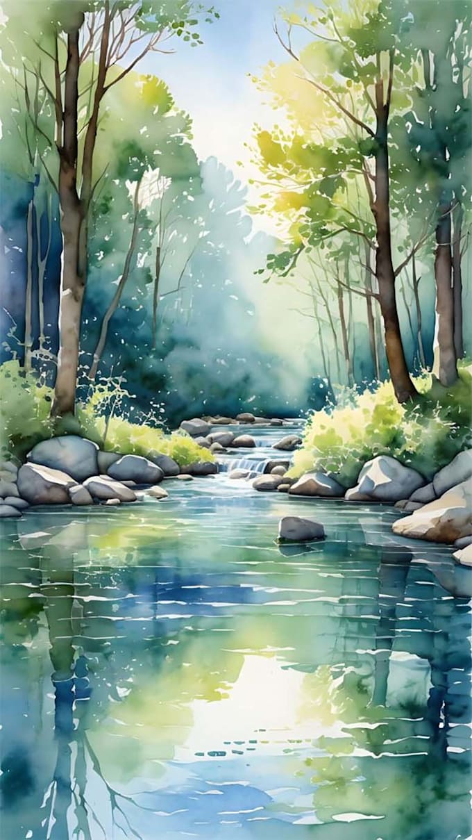 Gig Preview - Draw a watercolor landscape illustration