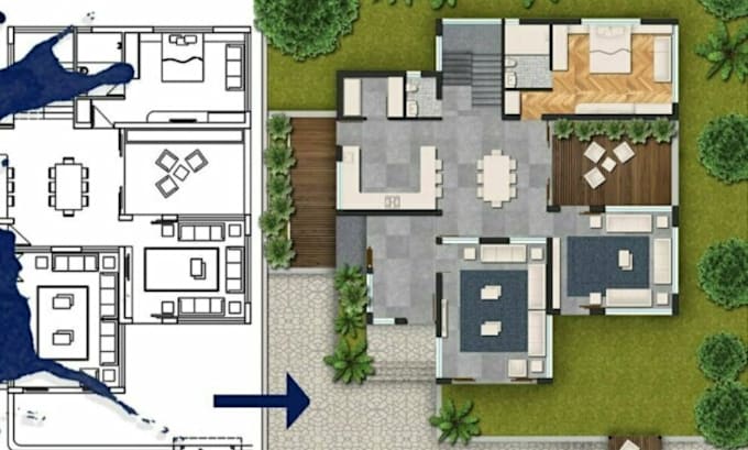 Gig Preview - Redraw the architectural 2d floor plan and interior design in autocad