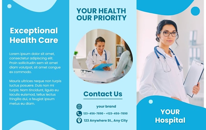 Gig Preview - Healthcare brochure design, flyer, poster, healthcare banner, logo, media post