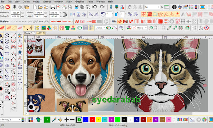 Gig Preview - Do embroidery digitizing for pets,dog,cat, and animal face with in hours