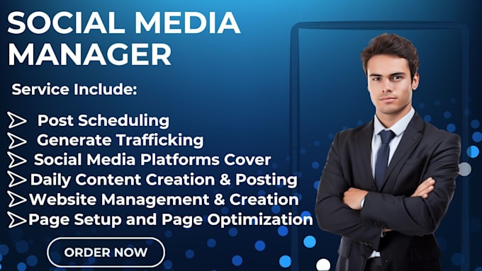 Gig Preview - Be your social media manager and personal assistant