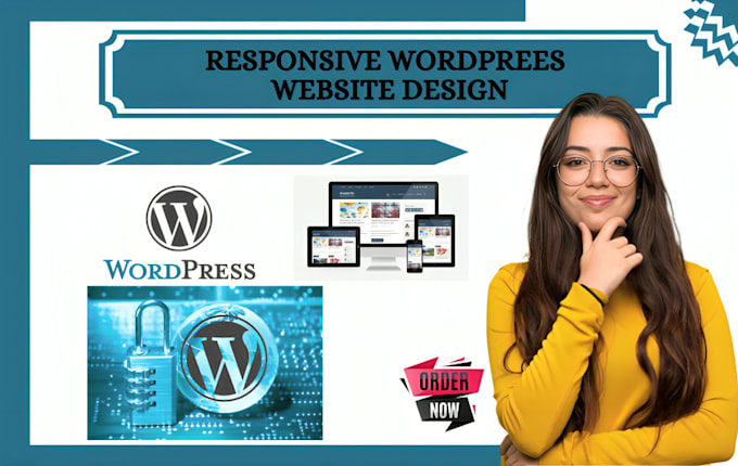 Gig Preview - Create or revamp responsive wordpress website, business website design, blog