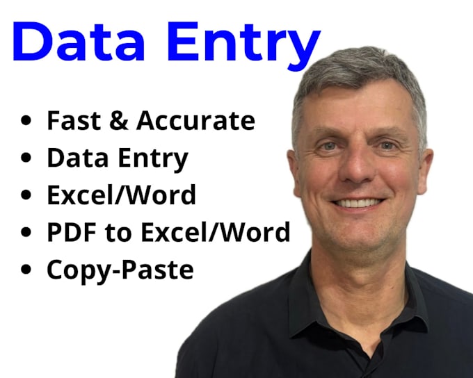 Gig Preview - Fast and accurate data entry, copy paste, and excel tasks