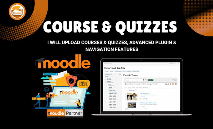 Gig Preview - Upload quizzes and course with advanced functionalities in moodle lms