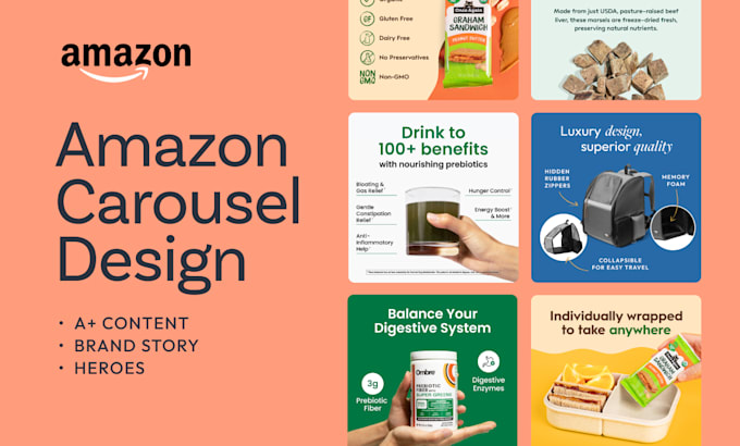 Gig Preview - Design product carousel images for amazon