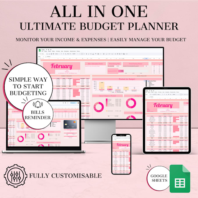 Gig Preview - Provide an ultimate annual budget planner in google sheets