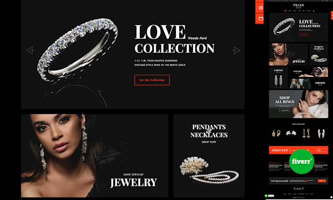 Gig Preview - Create jewelry shopify store, jewellery shopify website