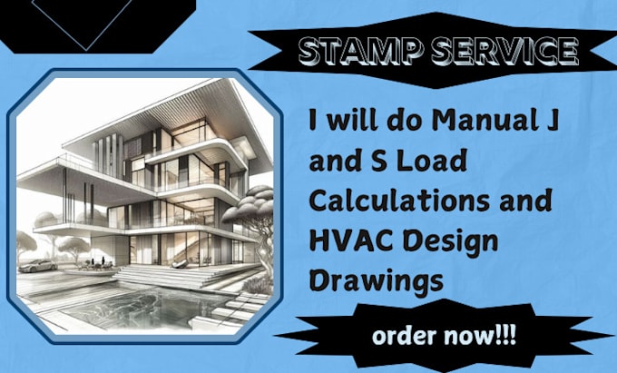 Gig Preview - Do manual j and s load calculations and hvac design drawings