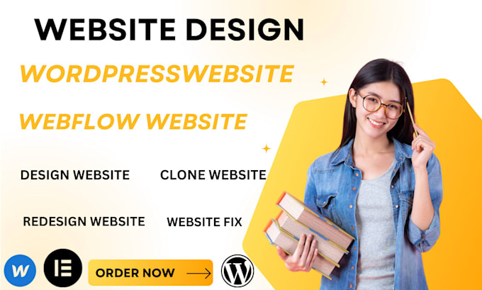 Gig Preview - Design, redesign, clone, fix duplicate, replicate wordpress, webflow website