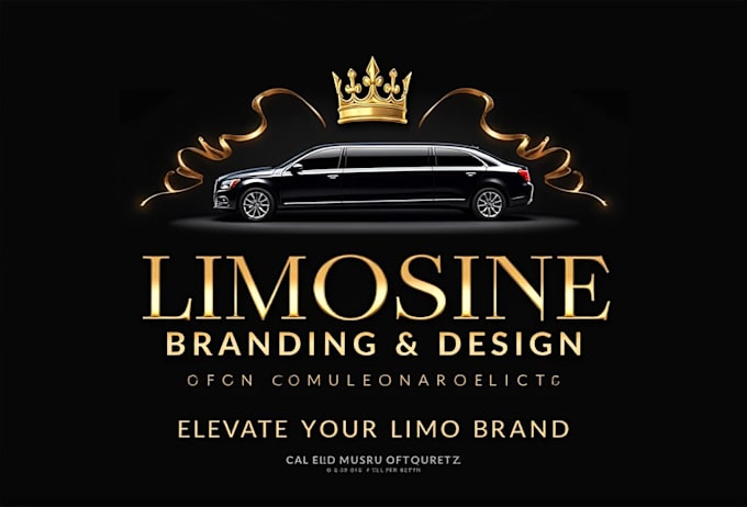 Gig Preview - Design luxury limousine branding premium limo logo high end limo marketing items