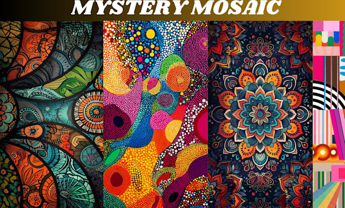 Gig Preview - Create digital mystery mosaic art for coloring books