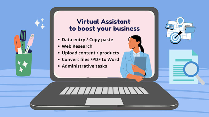 Gig Preview - Be your virtual assistant for business support and productivity