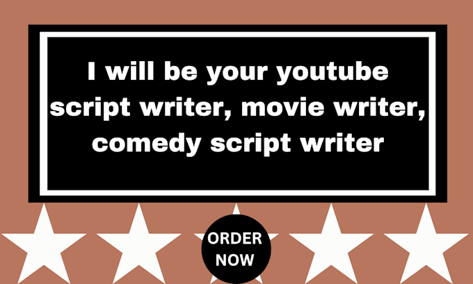 Gig Preview - Be your youtube script writer, movie writer, comedy script writer